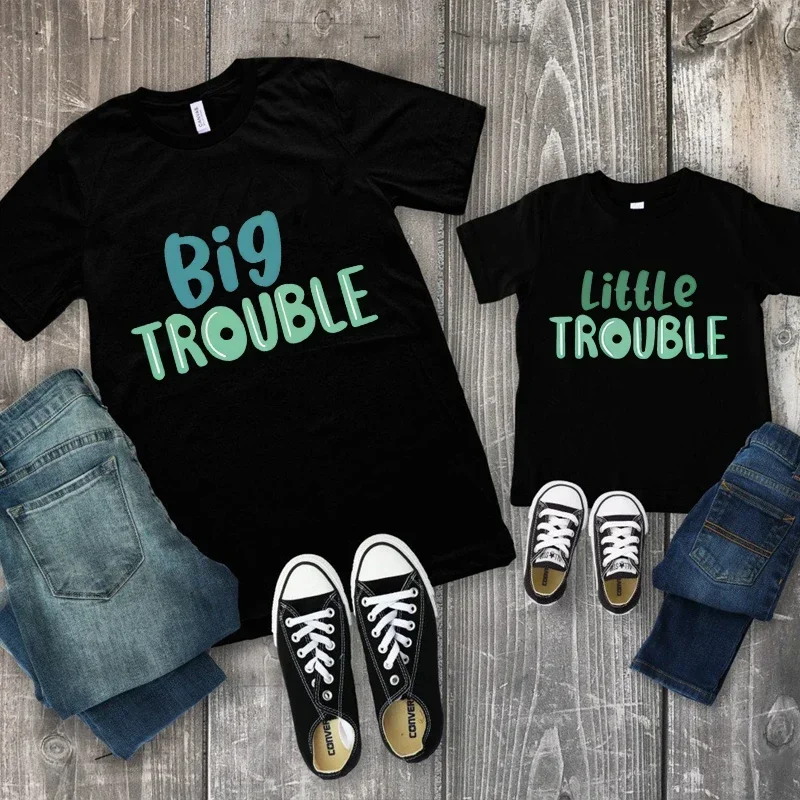 Plant Parent T Shirt - Big Trouble Little Trouble Father and