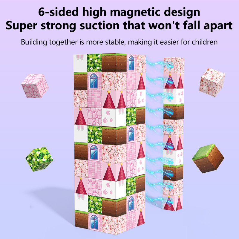 Magnetic Building Blocks Pink  - Philodendron Pink Princess recension och pris