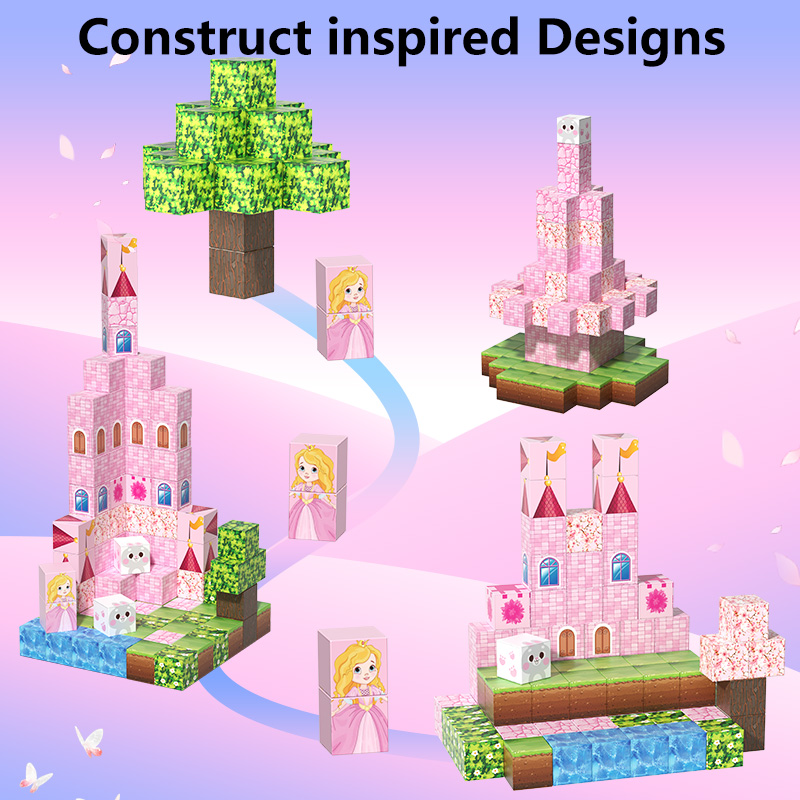 Magnetic Building Blocks Pink  - Philodendron Pink Princess recension och pris