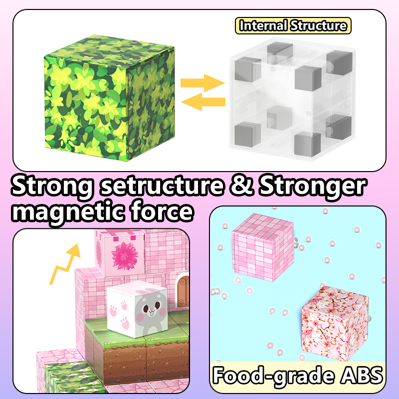 Magnetic Building Blocks Pink  - Philodendron Pink Princess recension och pris
