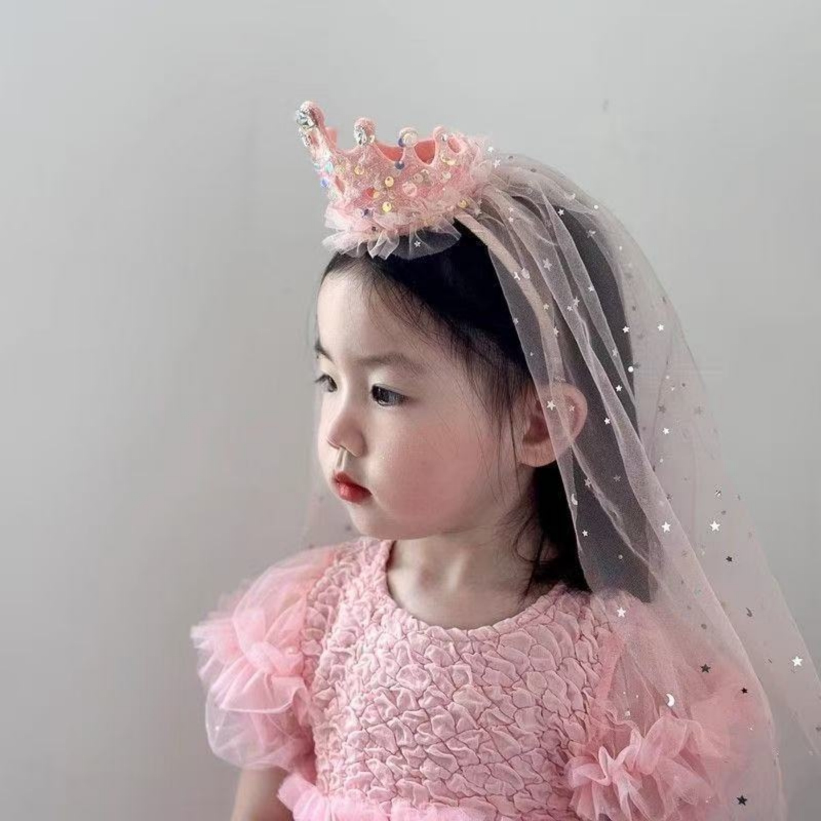1PC Princess Crown Veil Headba - Philodendron Pink Princess recension och pris